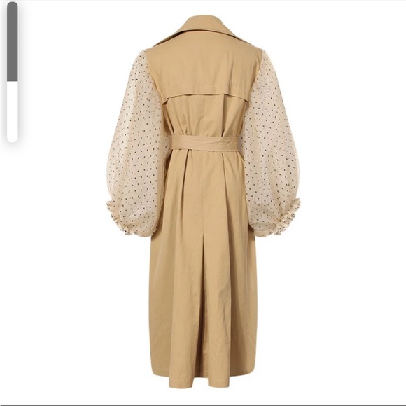 - Windbreaker For Women Patchwork Lantern Sleeve High Waist Belt Female's … - Picture 2 of 6